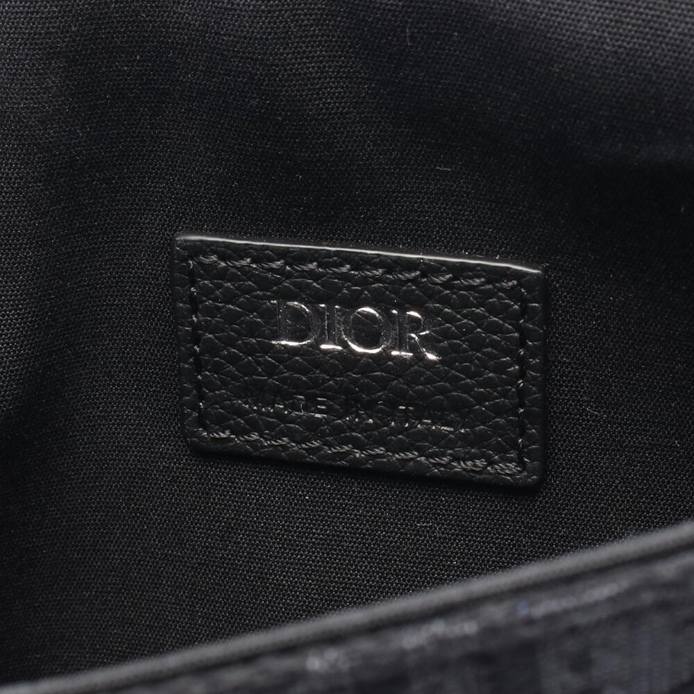 Dior SADDLE Oblique Waist Bag Body Bum Crossbody Belt Canvas Leather Black - Picture 4 of 4